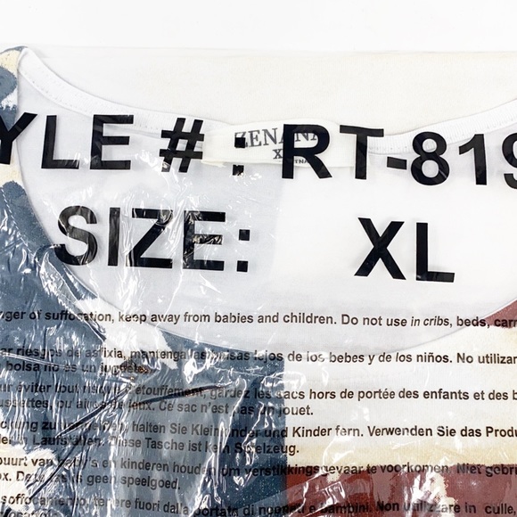 Zenana American Flag Print Short Sleeve Top - Picture 14 of 14